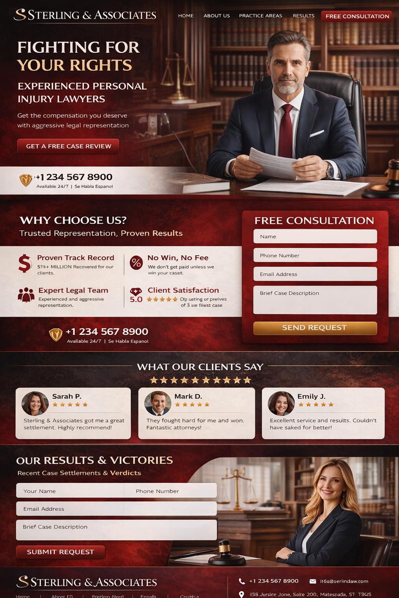 Sample website for a law firm